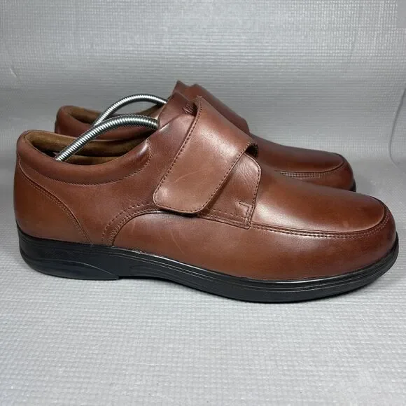 Anodyne No. 28 Mens Size12 Xtra Wide Casual Brown Leather Diabetic Shoes Straps - Picture 3 of 10
